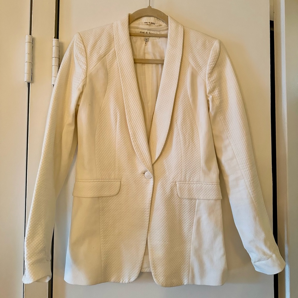 Rag & Bone white blazer